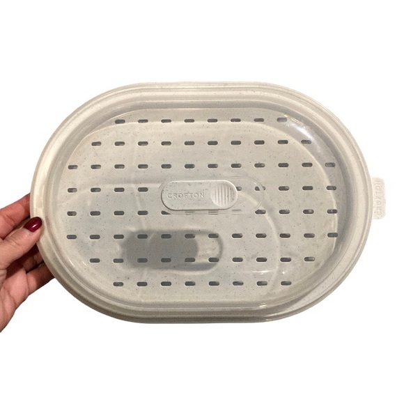 Crofton Microwave Fish and Vegetable Steamer Plate Non-glass - Picture 4 of 8